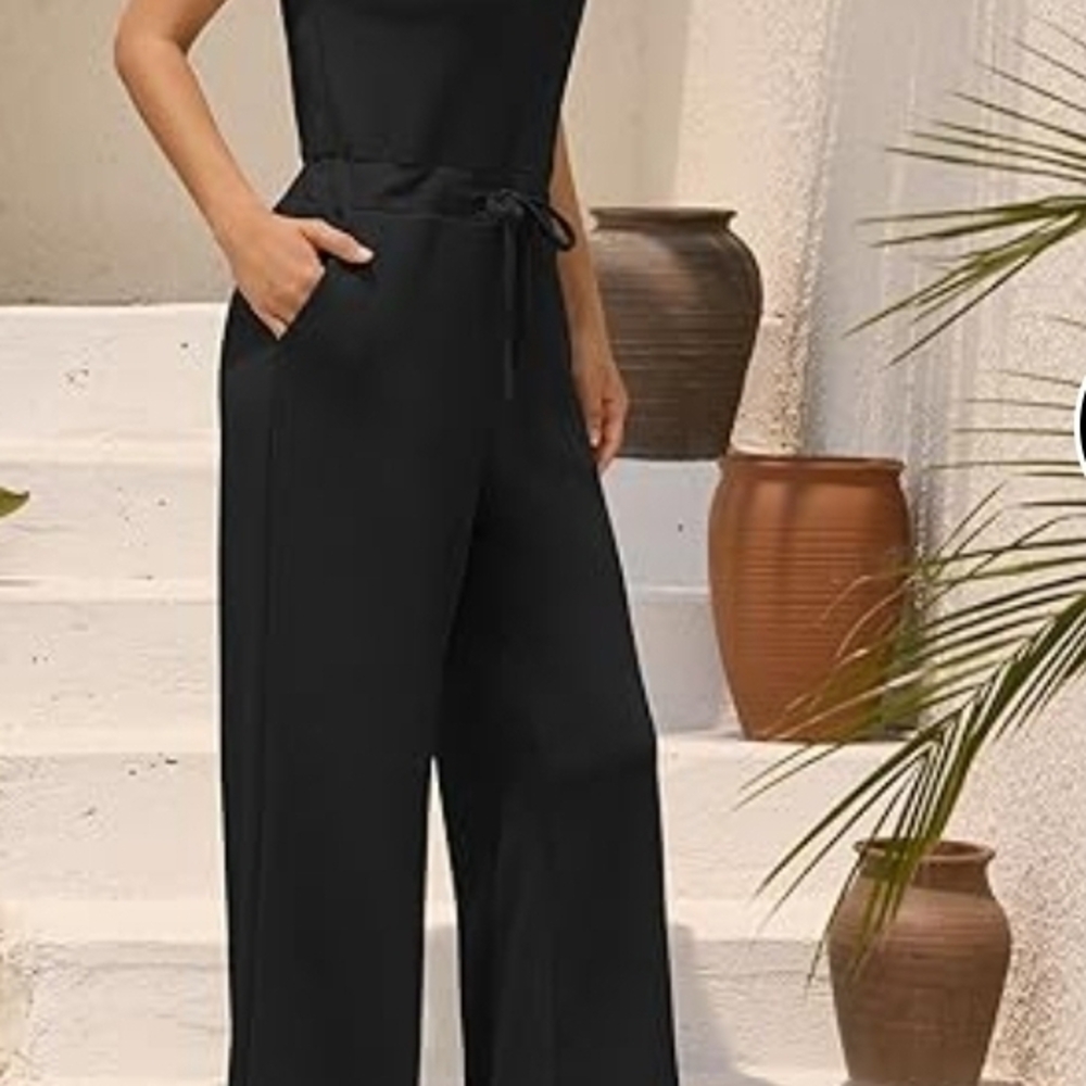 Zaful Women's Jumpsuit Black Sleeveless XL - Picture 4 of 9